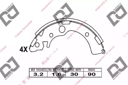 Комлект тормозных накладок DJ PARTS BS1055